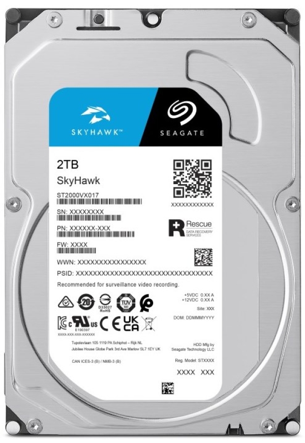 SEAGATE HDD SKYHAWK 2TB SATAIII, 5400RPM, 256MB cache