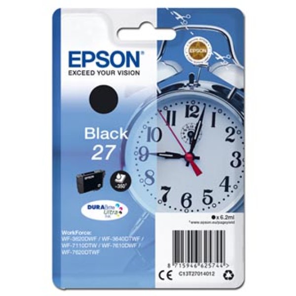 Náplň Epson 27, C13T27014012 černá 