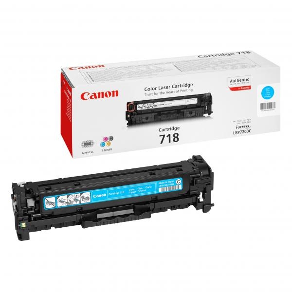 Toner CANON CRG-718 azurový (2 900 stran)