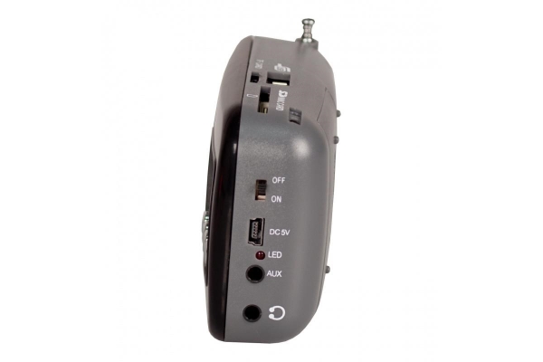 Orava RP 130 přenosný rádiopřijímač, SD Karta, výstup na sluchátka, LED displej, FM rádio, USB, AUX vstup, černý