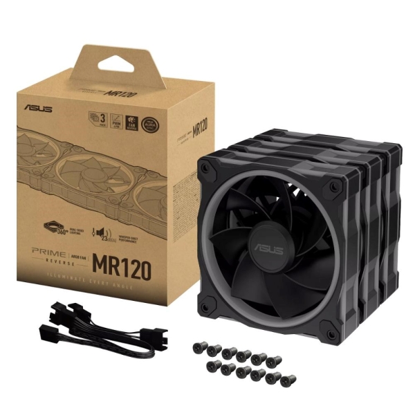 ASUS Ventilátor PRIME MR120 ARGB Reverse, 3x120mm, černá