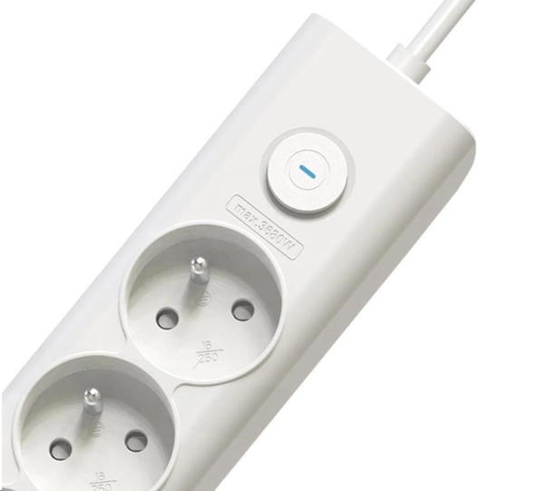 Viking síťová prodlužovací zásuvka YC53, 5x AC 230V, 1x USB-A, 2x USB-C, délka 1,5 m, bílá