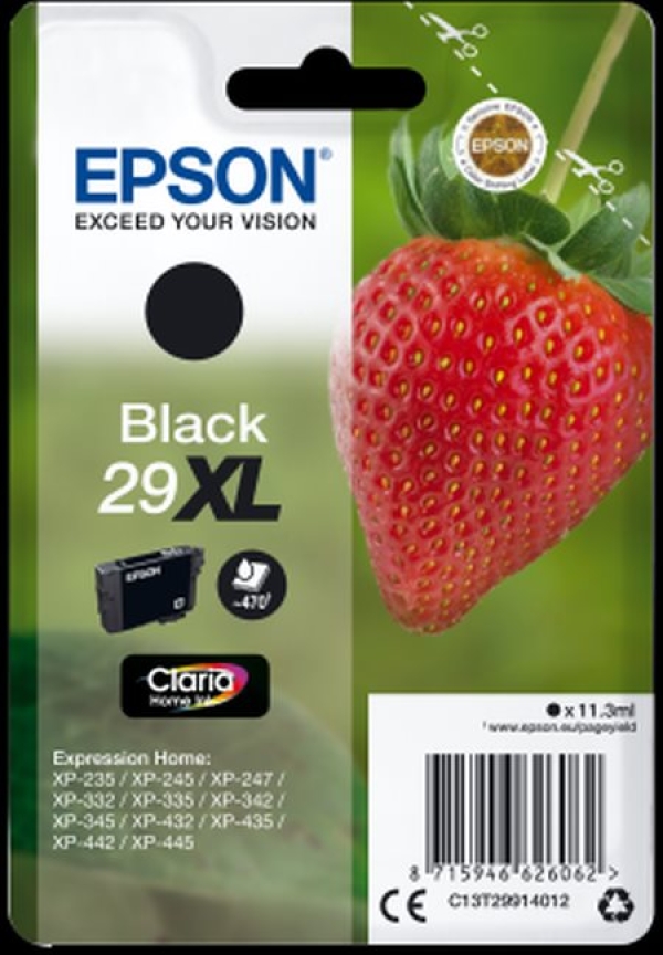 Náplň Epson 29XL, C13T29914012 černá blistr 