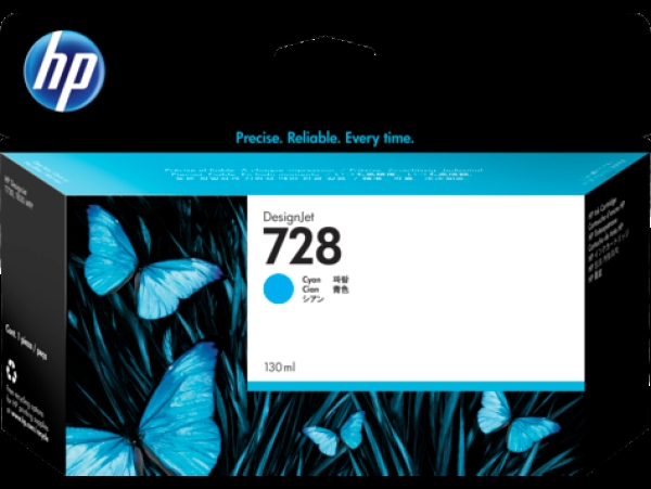 Náplň HP No.728, F9J67A azurová (130 ml)