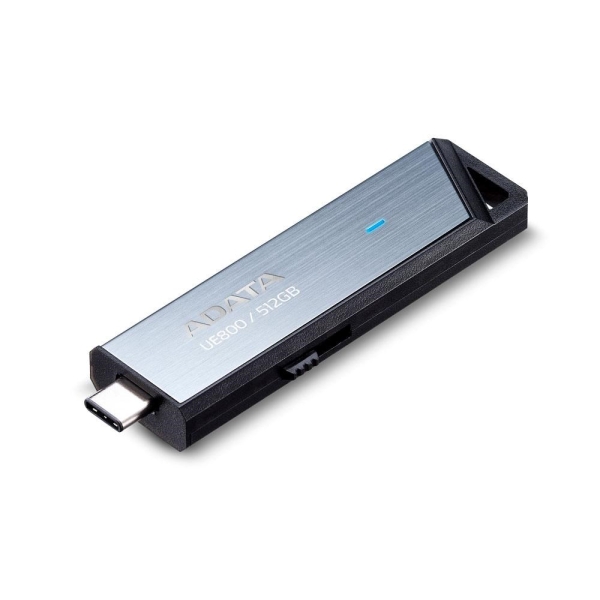 ADATA Flash Disk 512GB UE800, USB 3.2 USB-C, Elite drive, šedá kov černá plast