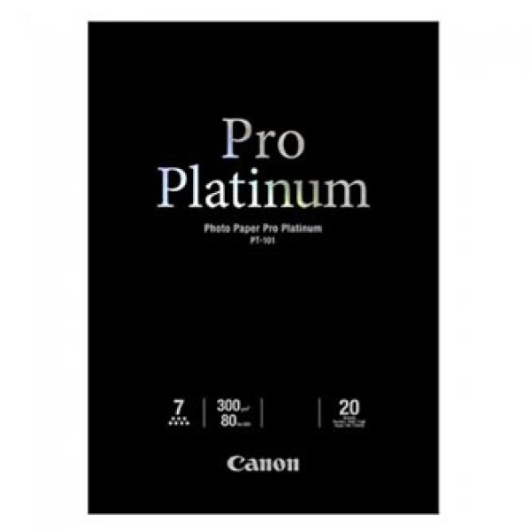 Canon Pro Platinum PT-101 - Vysoce lesklý - 300 micron - A2 (420 x 594 mm) - 300 g/m2 - 20 listy fotografický papír