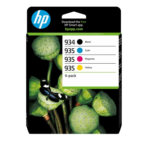 HP 934/935 - 4-balení - cerná, žlutá, azurová, purpurová - originální - Officejet - inkoustová cartridge - pro Officejet 6820; Officejet Pro 6230, 6230 ePrinter, 6830
