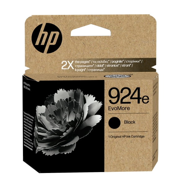 HP 924e EvoMore - 25 ml - cerná - originální - inkoustová cartridge - pro Officejet Pro 8120e, 8130e