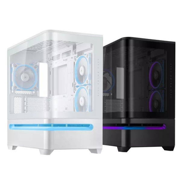 ASUS Case AP202 PRIME CASE, mATX, Průhledná bočnice, 3x 120mm ARGB Fan, bílá