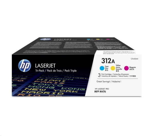 Toner HP č.305A, CF370AM CMY 3-Pack