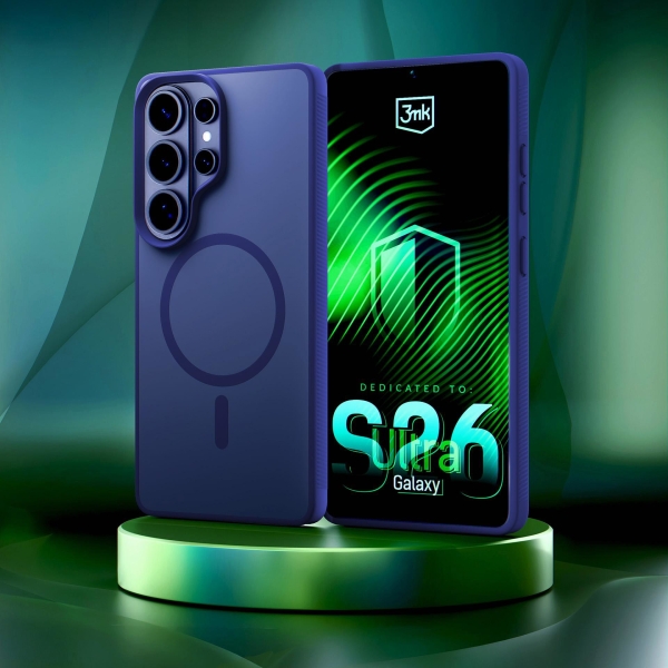 3mk ochranný kryt Smoke MagCase Blue pro Samsung Galaxy S26 Ultra