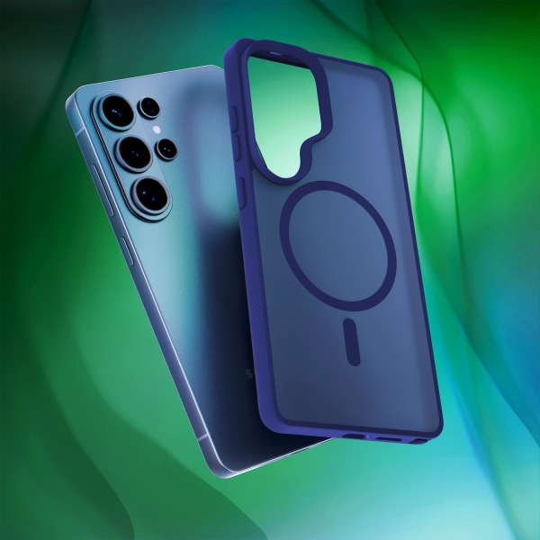 3mk ochranný kryt Smoke MagCase Blue pro Samsung Galaxy S26 Ultra