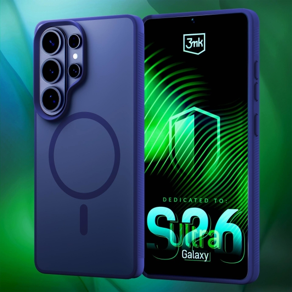 3mk ochranný kryt Smoke MagCase Blue pro Samsung Galaxy S26 Ultra
