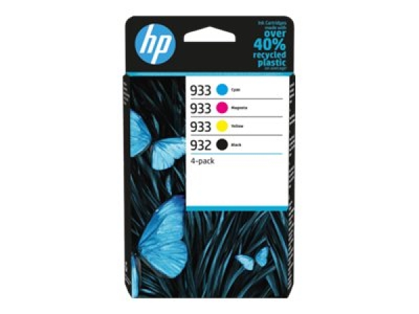 HP 932/933 Combo Pack - 4-balení - cerná, žlutá, azurová, purpurová - originální - Officejet - inkoustová cartridge - pro OfficeJet 6100, 6600 H711a, 6700, 7110, 7610
