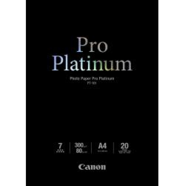 Canon Photo Paper Pro Platinum - A4 (210 x 297 mm) - 300 g/m2 - 20 listy fotografický papír - pro PIXMA iP3600, MP240, MP480, MP620, MP980
