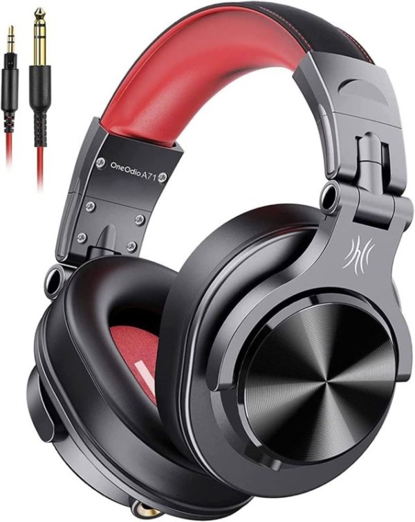 OneOdio Fusion A71 DJ náhlavní sluchátka červená