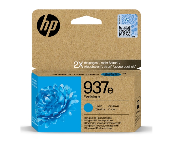 Náplň HP 937e, 4S6W6NE azurová (1 650 stran)