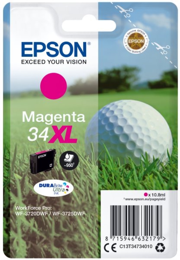Náplň Epson 34XL, C13T34734010 purpurová