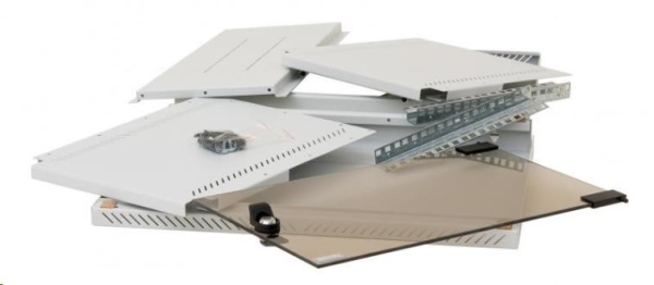 TRITON 19" jednodílný rozvaděč 4U/400mm - rozložený FLAT PACK, černý