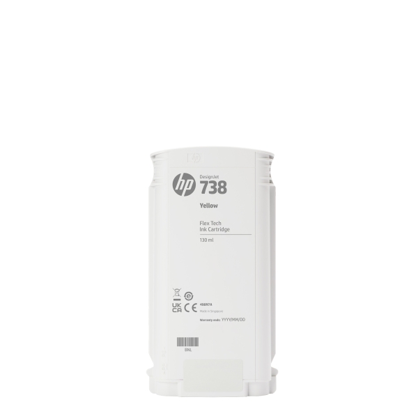 HP 738 130-ml Yellow DesignJet Ink Cartridge