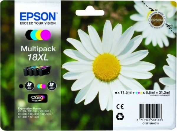 Náplň Epson 18XL, C13T18164012 CMYK multipack blistr 