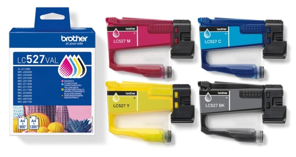 Brother LC527 Value Pack - 4-balení - cerná, žlutá, azurová, purpurová - originální - závesný box - inkoustová cartridge - pro Brother MFC-J4350DW, MFC-J4550DW