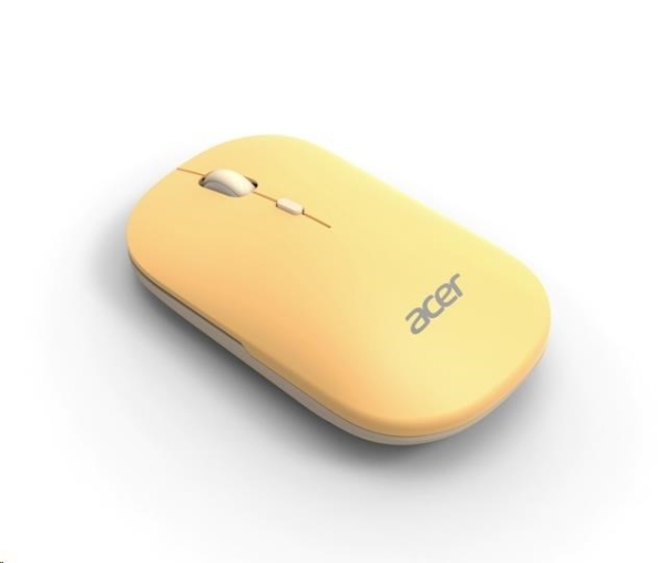 ACER Myš Wireless Mouse AMR130 Yellow - Dual mode 2.4GHz + BT 5.2, 4 tlačítka, 800/1200/1600 dpi, USB Polling rate 125Hz