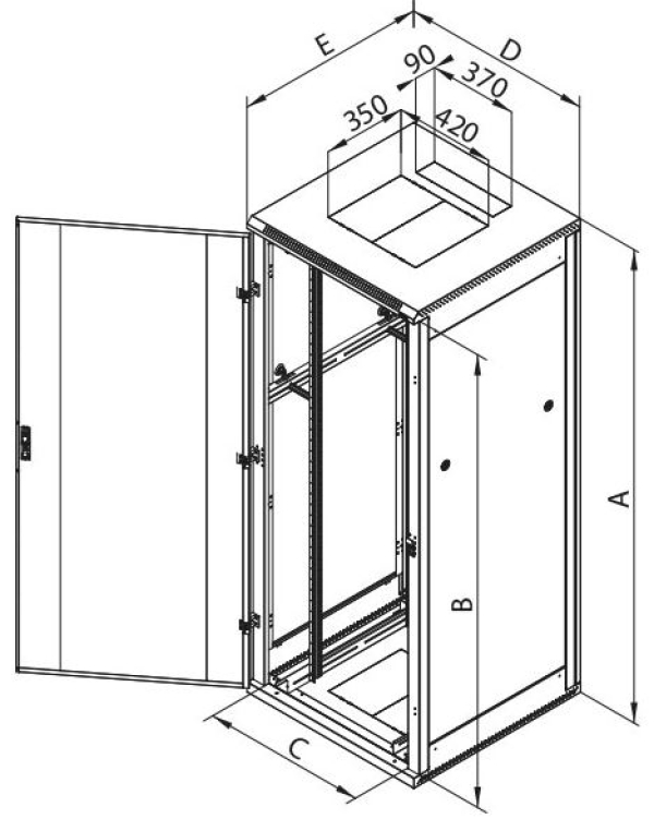 TRITON 19" stojanový rozvaděč 42U/800x800