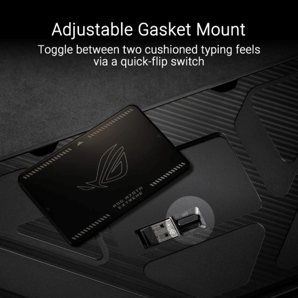 ASUS Klávesnice ROG Azoth Extreme, Mechanická, Bezdrátová BT, RF 2.4GHz, US, černá