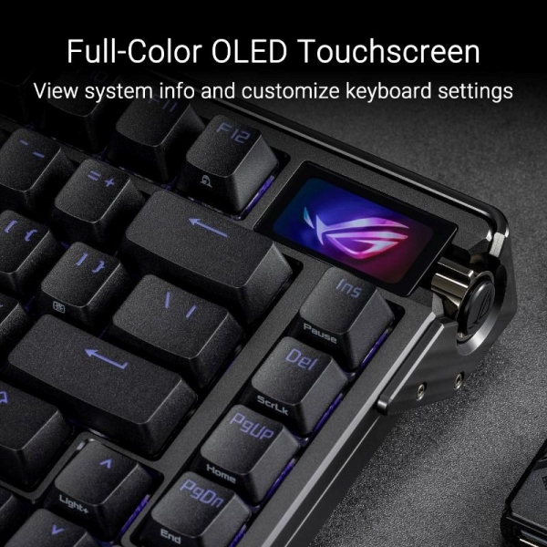 ASUS Klávesnice ROG Azoth Extreme, Mechanická, Bezdrátová BT, RF 2.4GHz, US, černá