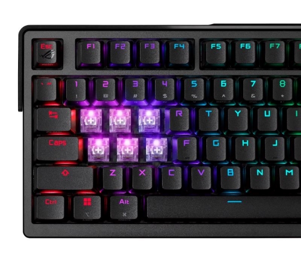 ASUS Klávesnice ROG Azoth Extreme, Mechanická, Bezdrátová BT, RF 2.4GHz, US, černá