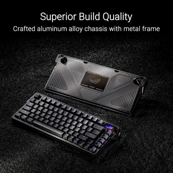 ASUS Klávesnice ROG Azoth Extreme, Mechanická, Bezdrátová BT, RF 2.4GHz, US, černá