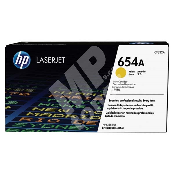 Toner HP č.654A CF332A žlutý