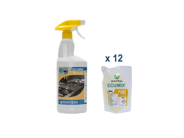 SUCITESA ECOMIX STRONG FOAMER MDS PACK,odmašťovací přípravek,sada = 12ks 90ml sáčků+lahev