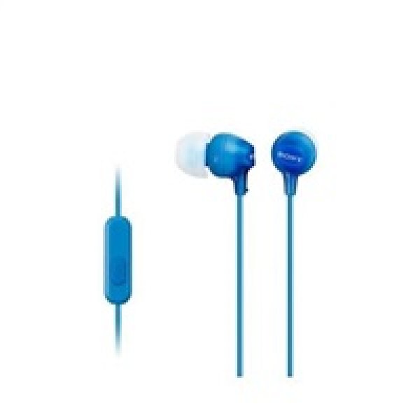 SONY sluchátka MDR-EX15AP, handsfree, modré