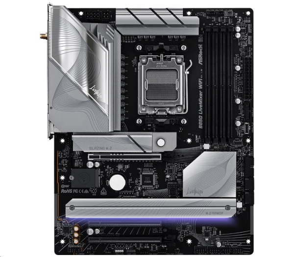 MB Asrock B850 LIVEMIXER WIFI /AM5/4xDDR5/M.2/W7+BT5.4/HDMI/DP/ATX
