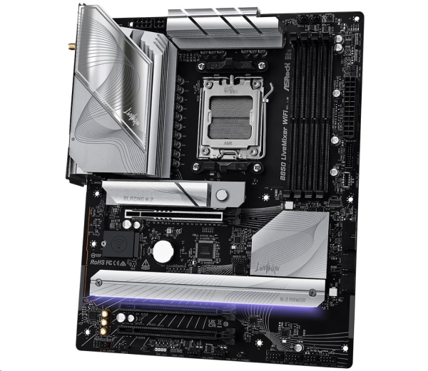 MB Asrock B850 LIVEMIXER WIFI /AM5/4xDDR5/M.2/W7+BT5.4/HDMI/DP/ATX