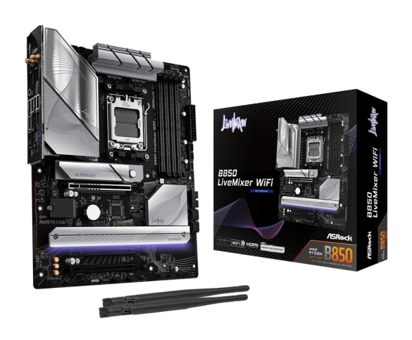 MB Asrock B850 LIVEMIXER WIFI /AM5/4xDDR5/M.2/W7+BT5.4/HDMI/DP/ATX