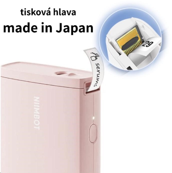 Niimbot Tiskárna štítků D11-H Smart, růžová + role štítků 160 ks