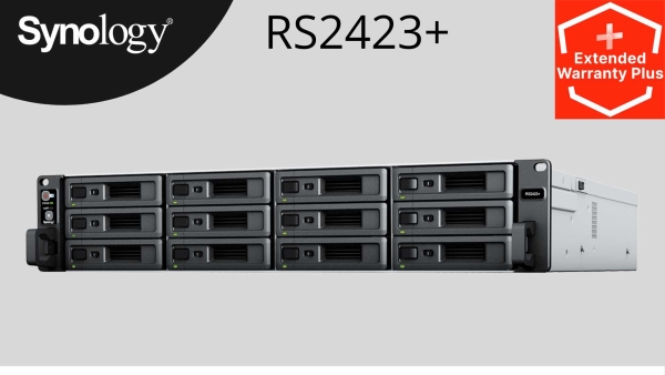 Synology RS2423RP+II RackStation (4C/Ryzen V1780B/3,35-3,6GHz/8GBRAM/12xSATA/2xUSB3.2/1xminiSAS/2xGbE/1x10GbE/1xPCIe/RP)