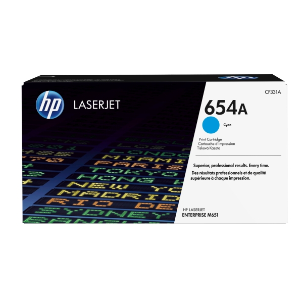 Toner HP č.654A, CF331A Azurová