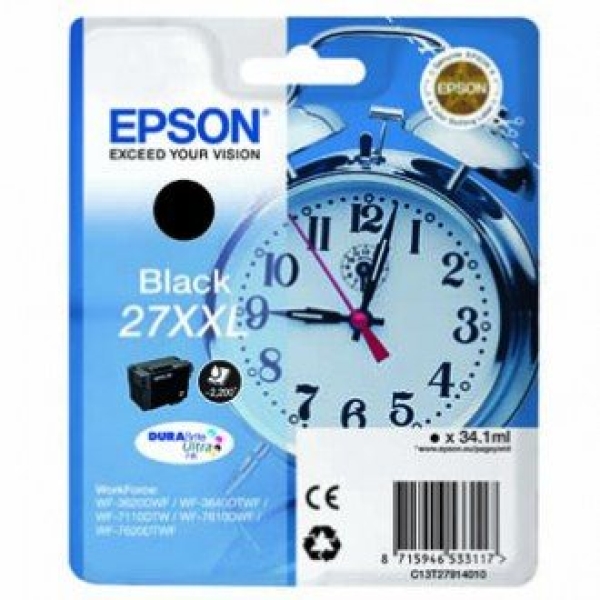 Náplň Epson 27XXL, C13T27914012 černá blistr 