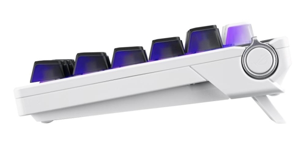 ASUS Klávesnice ROG Azoth X, Mechanická, Bezdrátová BT, RF 2.4GHz, US, bílá