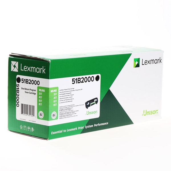 Toner Lexmark 51B2000 černý