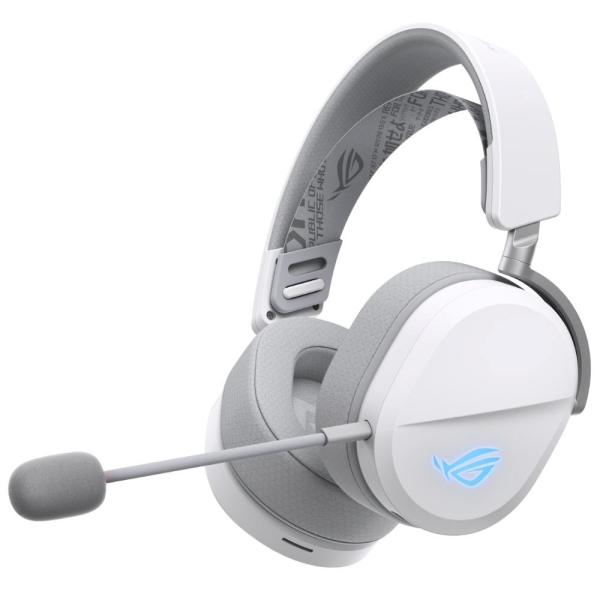 ASUS sluchátka ROG Pelta, Bezdrátové BT a RF 2.4GHz, ARGB, bílá