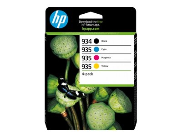 HP 934/935 - 4-balení - cerná, žlutá, azurová, purpurová - originální - Officejet - inkoustová cartridge - pro Officejet 6820; Officejet Pro 6230, 6230 ePrinter, 6830