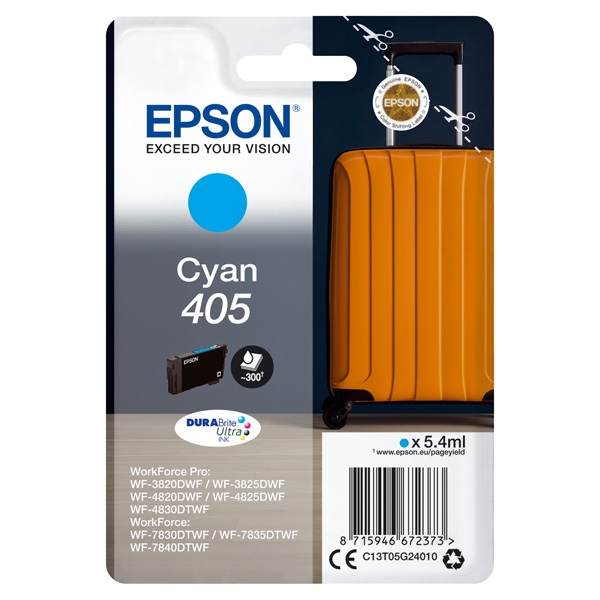 Náplň Epson 405, C13T05G24010 azurová blistr 
