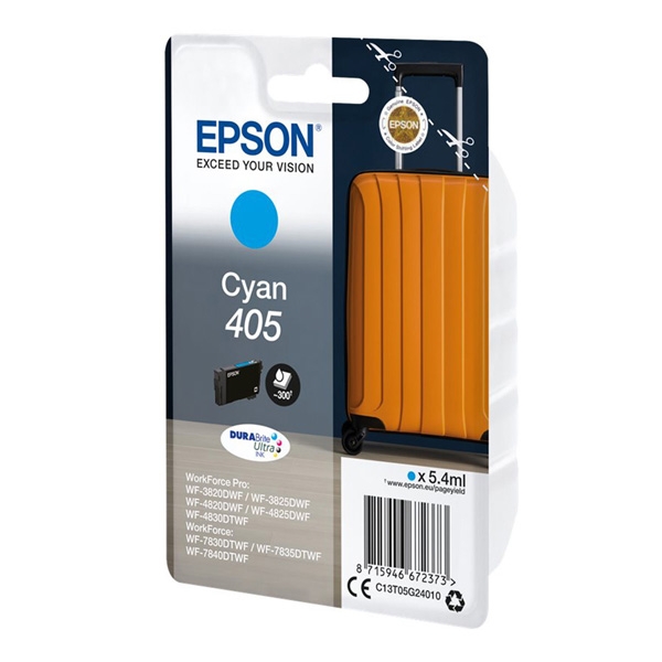 Náplň Epson 405, C13T05G24010 azurová blistr 