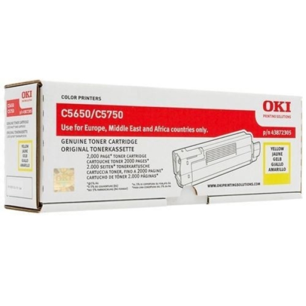 Toner OKI 43872305 žlutý