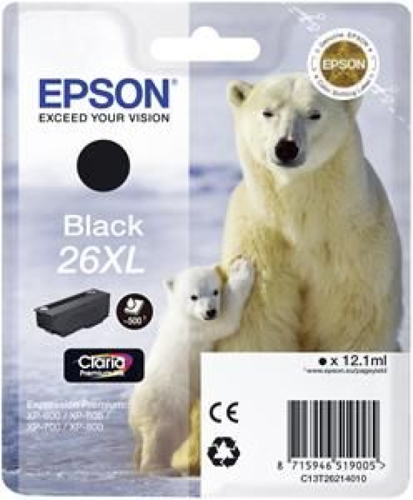 Náplň Epson 26XL, C13T26214012 černá blistr 